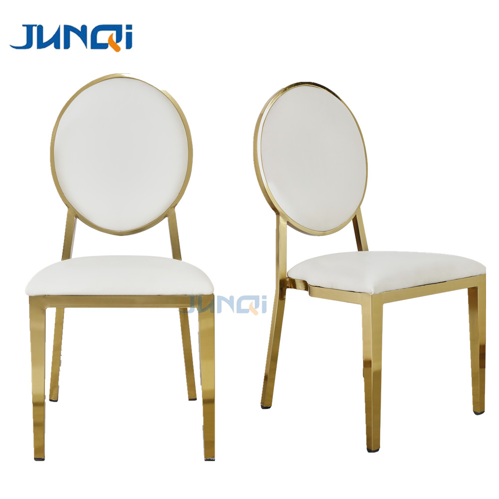 Gold dining wedding hotel stainless steel chair