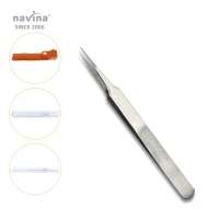 navina 2022 Hot selling eyelash tweezers Wholesale custom eyebrows tweezers eyelash extension tweezers with private label