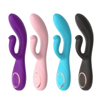 Vibrador de doble cabeza Femenina Sexo Sex Toys USB Magnetic Carging Estimulador
