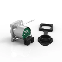 Ethernet D Style Signal Sockets Outdoor Audio Video 8 Pin Rj45 Waterproof Female Connectors
