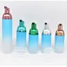 High-end custom plating various colors foam pump gold, silver, blue and green color gradient spray PET foam bottle