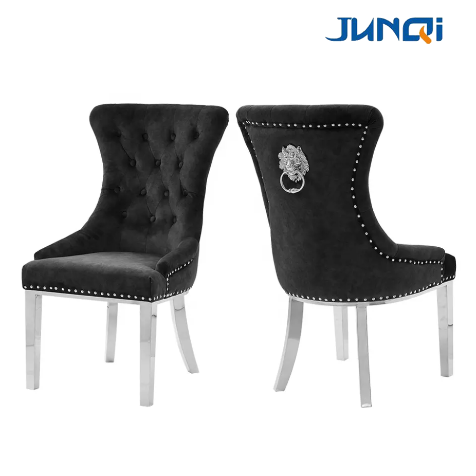 Fabric Metal Frame Durable Light Luxury Dining Hotel Chair