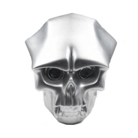 Universal Motorcycle Lamp Headlight For Harley Honda Yamaha Suzuki LED Skull 28-43mm Mount Bracket Custom Lamp Headlight