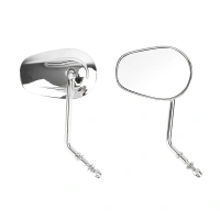 Chrome Diamond High Quality Side Mirrors Pair For Sportster XL883 1200 Softail Street Road Glide BK AU