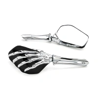motorcycles Black High Qualtiy Skeleton Skull Hand Shadow Rearview Rear view Side Mirror 8mm 10mm For Kawasaki