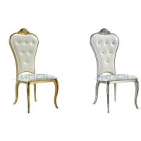 gold dining golden round glass table stackable stainless banquet fabric chair wedding reception