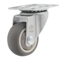 10KG Universal Swivel Casters 1" Furniture Wheel Castor White TPR Dual Roller Wheel For Platform Trolley Chair