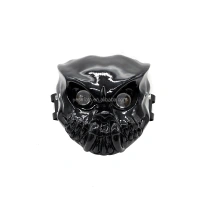 Wholesale High Quality Black Front Motorcycle LED Skull Headlight With 43mm-46mm Fork Mount Bracket