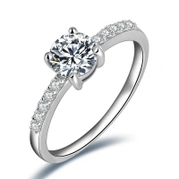 925 sterling silver ring fashion cubic zirconia main stone female ring luxury exaggerated large diamond ring
