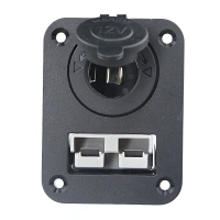 Embedded 50amp anderson-style connector & 12v socket panel For Mounting to Panels Canopies etc Car Truck Boat