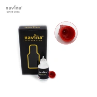 navina red cap lash glue OEM manufacturer 4 sec fast drying lasting 30 days more safety no smell eyelash adhesive