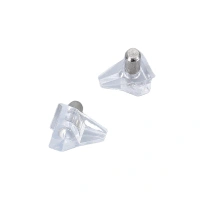 Ex-factory price 5mm plastic board support with metal clip for furniture cabinet