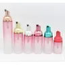High-end custom plating various colors foam pump gold, silver, blue and green color gradient spray PET foam bottle
