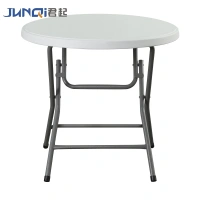 Custom popular outdoor round plastic folding table low price wholesale folding table