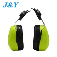 Popular Adjustable Yellow Industrial Safety Abs Helmet Ce Ansi Ear Muffs With Earmuff