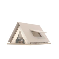 Camping Site Hotel Resort Polished Antiseptic Wood Structure and 100% Waterproof PVC Fabric Luxury Outdoor Bell Canvas Tent for Glamping