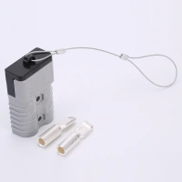 SG 175 grey connector copper plated silver terminal with black hard dust cover contains auxiliary steel wire