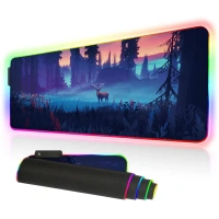 Custom Logo LED Computer Keyboard Mouse Mat RGB Large Glorious PC Gaming Mouse Pad