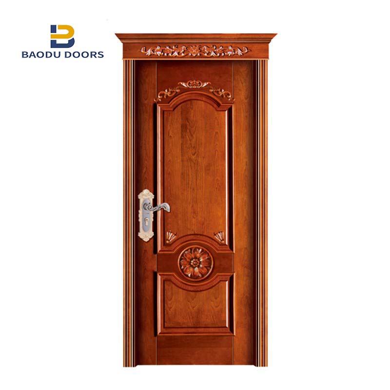 China suppliers made in Zhe jiang wooden door designs with glass solid ...