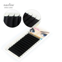 navina full volume eyelashes extension wholesale natural long curls 0.10 mm eyelash extensions for professional salon