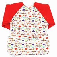 OA 30 Days Printed custom Factory custom Wholesale custom printed waterproof long sleeve bibs for babies baby bibs with sleeves