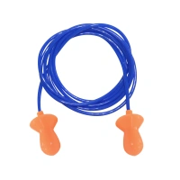 Sample Free Prevent Noise Waterproof Silicone Rubber Reusable Earplugs With PVC Cord