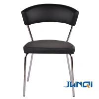 Wholesale Furniture Factory Outlet Leather Metal Frame Light Luxury Dining Chair