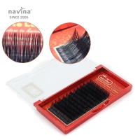 navina Flat Root Lash Extension Private Label Individual Mink Curl J B C D High Class Eyelash Extensions with Customized