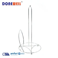 Factory Wholesale antique sliver free standing iron kitchen toilet tissue paper holder