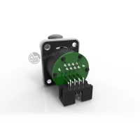 Indoor Industrial Curved Horn 8 Pin 90 degree Signal Connector Ez Ethernet Rj45 Female Connector