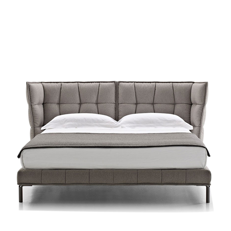 Rice husk muscle bed French light luxury modern bed