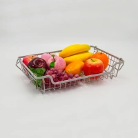 OEM atacado empilhável fruta alimentos armazenamento cozinha metal cesta de fio