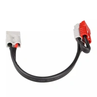 anderson style plug 3pc 50A connector wire harness custom 1 to 2 for lithium battery device installation