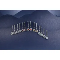 Hot Selling 925 Sterling Silver multicolor glass Dangle Stud Earrings/925 Moissanite Earrings/925 Sterling Silver Women Earrings
