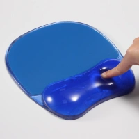 Crystal Gel Mouse Pad Wrist Rest Green Ergonomic Design, Redistribute Pressure Points
