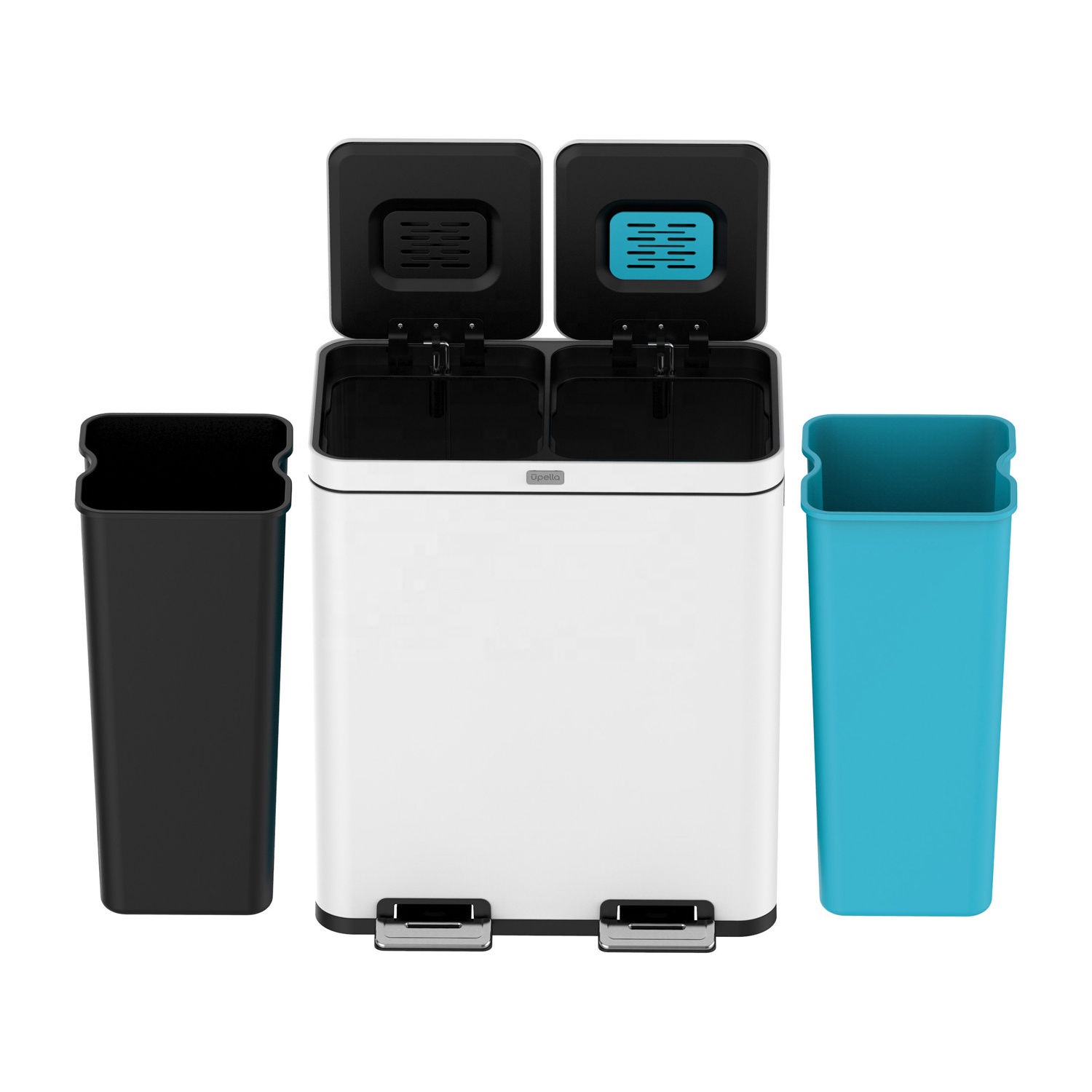 Wholesale Dual Rubbish Bin 60l Stainless Steel Trash