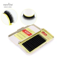 navina private label natural synthetic mink 3d faux mink eyelash extension with wholesale price