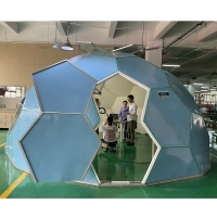 Snow and Wind Resistance Outdoor Camping Waterproof Glass Winter Igloo Living Resort Hotel House Aluminum Alloy Geodesic Dome Tent