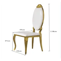 New design PU metal customized furniture stainless steel wedding event chair