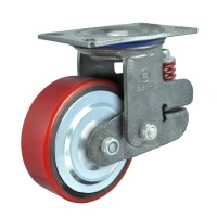 6 -дюймовое железное ядро Pu Double Springs Swivel Shock -Resyper Caster Wheel