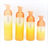 2022 new manufacturer direct selling orange mousse soap pump right lock 43 / 410 0.8cc spray volume custom color straw length