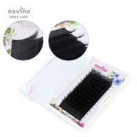 navina false eyelashes extension curl J B C D OEM 0.12 mm 8-14 mm mixed tray eyelash extension with wholesale price