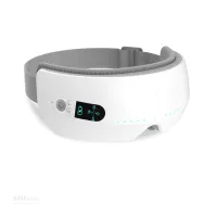 European design ABS LCD panel with Marquee LED eye massager vibrating Bluetooth music protein PU leather relieve eye tension headache