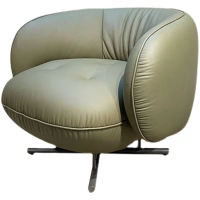 Italian minimalist leather chair Scandinavian creative models leisure chair modern minimalist sofa chair