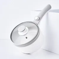 Multifunctional Hot Pot Electric Skillets Electric Cooking Pot Portable Rice Soup Milk Egg Noodle Cooker For 1-3 People