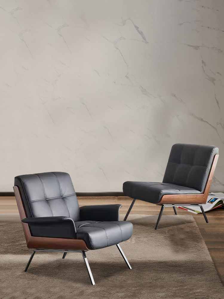 Single sofa chair light luxury lazy lounge chair solid wood chair