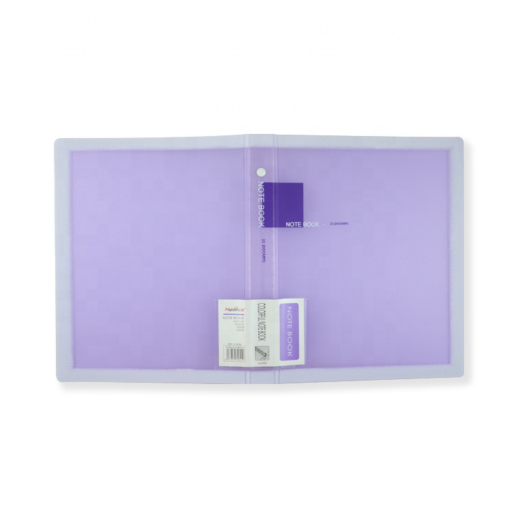 Custom 20 Hole Plastic Ring Binder Punch File Folders A5 PP File Folder