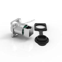 Outdoor Industrial Equipment Signal Connector Rj45 Crystal Seat Waterproof Female Connector