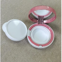 White Air Deluxe Air Cushion Box with Mirror Portable Cosmetic Powder Container Box