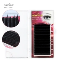 navina Extremely Soft Faux Mink False Lash Cashmere Eyelash Extension Custom Packaging Private Label Volume Lash Extensions